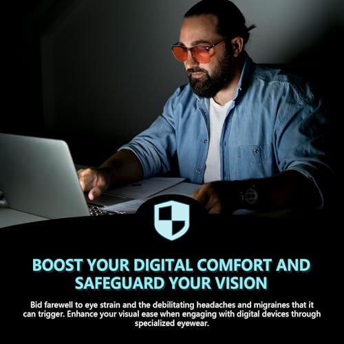 Image of DreamCalf 2 Pack Clip On Blue Light Glasses for Women Men, Fit Over Prescription Eyewear Reduce Computer Eye Strain