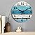 CHYLIN Nautical 14 Inch Wall Clock, Blue Ocean Theme, Silent Sweep Movement, Easy to Read, Good Gift