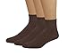 Classic Men's Big and Tall Knig Size Diabetic Circulatory Non-Binding Loose Top Casual Ankle Quarter Low Cut Cotton Seamless Toe Hosiery Socks 3-Pack Brown X-Large