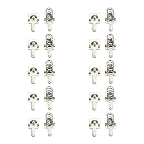 Unifizz AAA Batteries Metal Battery Spring Contact Plate 8 x 9MM Unipolar Plate Conversion Spring Nickeling Plate Contact Terminal for Remote Control Battery Charger 10 PCS Cover