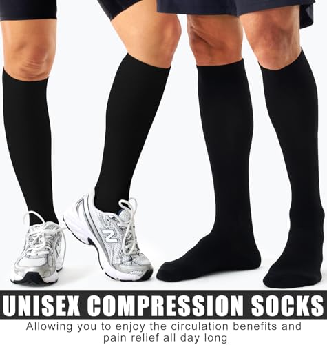 Image of Copper Compression Socks Women & Men Circulation(6 pairs) - Best for Running, Nursing, Hiking, Recovery & Flight Socks