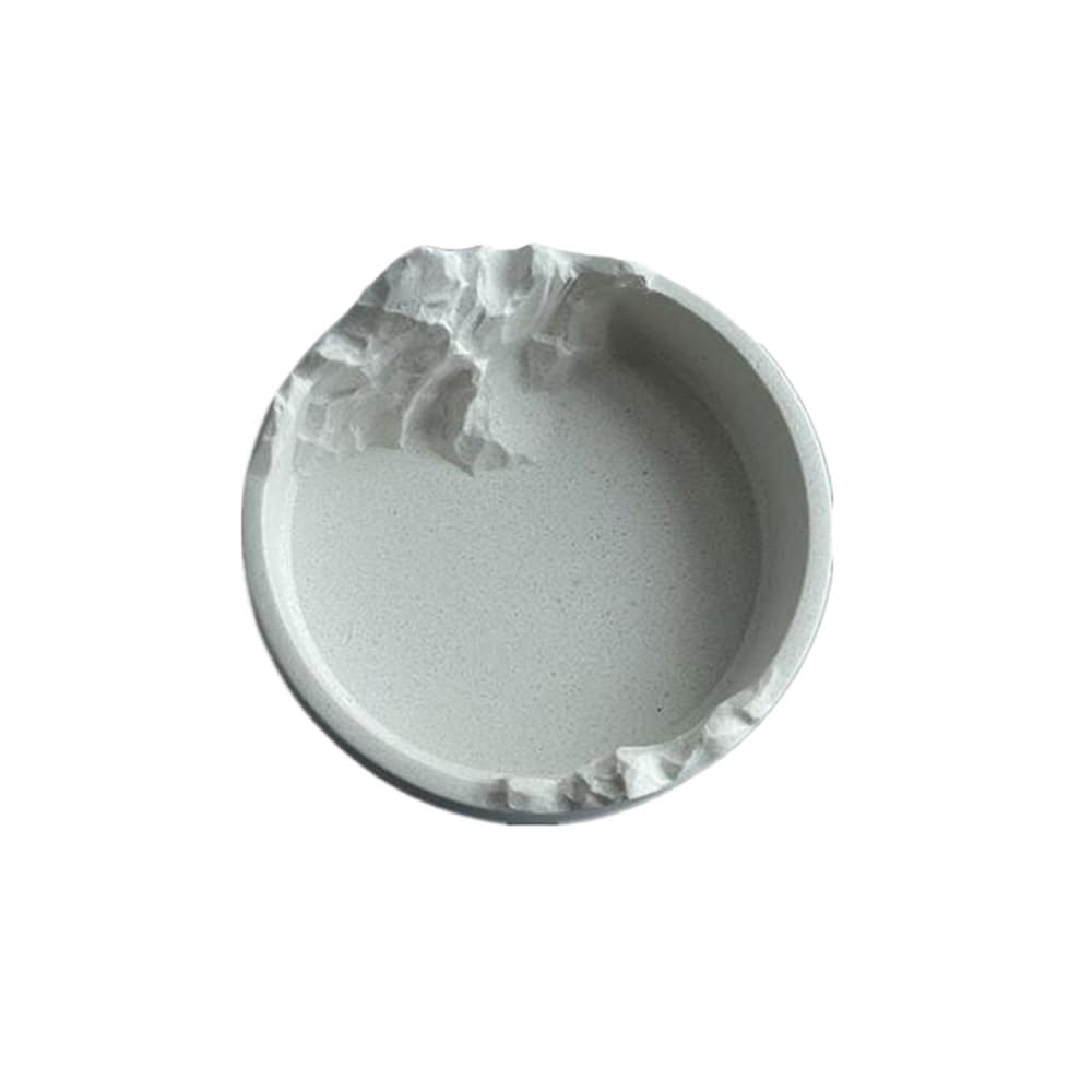 Indoor Decorative Concrete Ashtray Portable Modern Ashtrays for Outdoor Indoor Desktop Smoking AshTray for Home Office Fashion Decoration for Desktop(White)