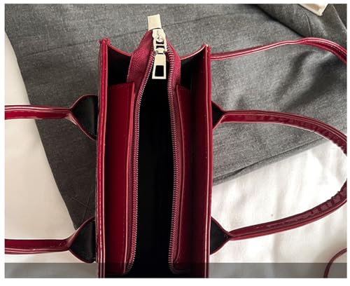 Image of Patent Leather Handbag Shinny Clutch Purse Mini Shoulder Bag Evening Purse for Women