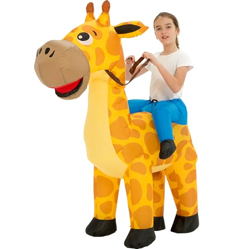 Disfraz inflable de jirafa para niños