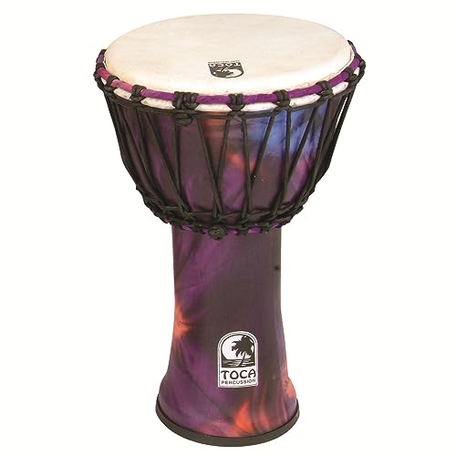 Toca SFDJ-12WP Freestyle Rope Tuned 12-Inch Djembe - Woodstock Purple Finish