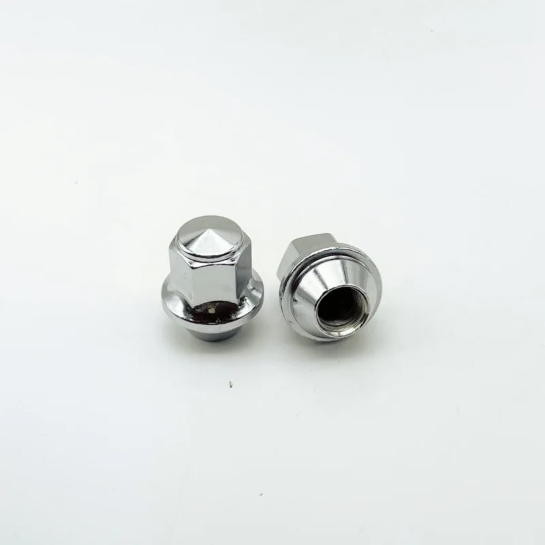 Nakrętki do Kół dla Forda Mustanga Edge, 10 szt. nakrętek kół M14x1,5, 21mm, sześciokątnych, 37mm, srebrnych