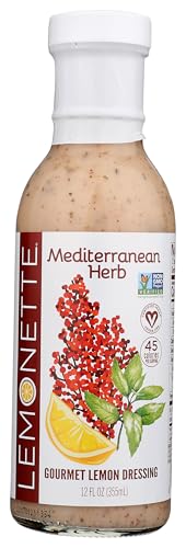 LEMONETTE Sugar Free, Low Cal, Low Fat Salad Dressing: Mediterran...