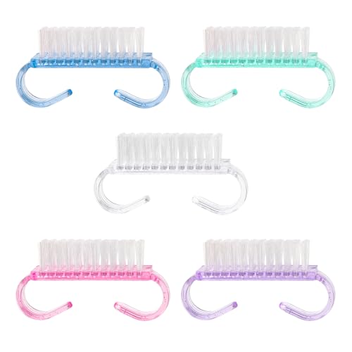 Zegnuem Spazzola per unghie, spazzola per il lavaggio a mano, spazzola per unghie, spazzola a mano, con manico a 48 pezzi, setole in nylon, per una pulizia fine e una texture