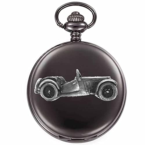 Montre gousset avec voiture classique J2 accessoire chic pour costume homme