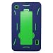 Eagle Cell Alcatel OneTouch Pop 7 Tablet Hybrid Armor Protective Case with Stand - Retail Packaging - Green/Blue