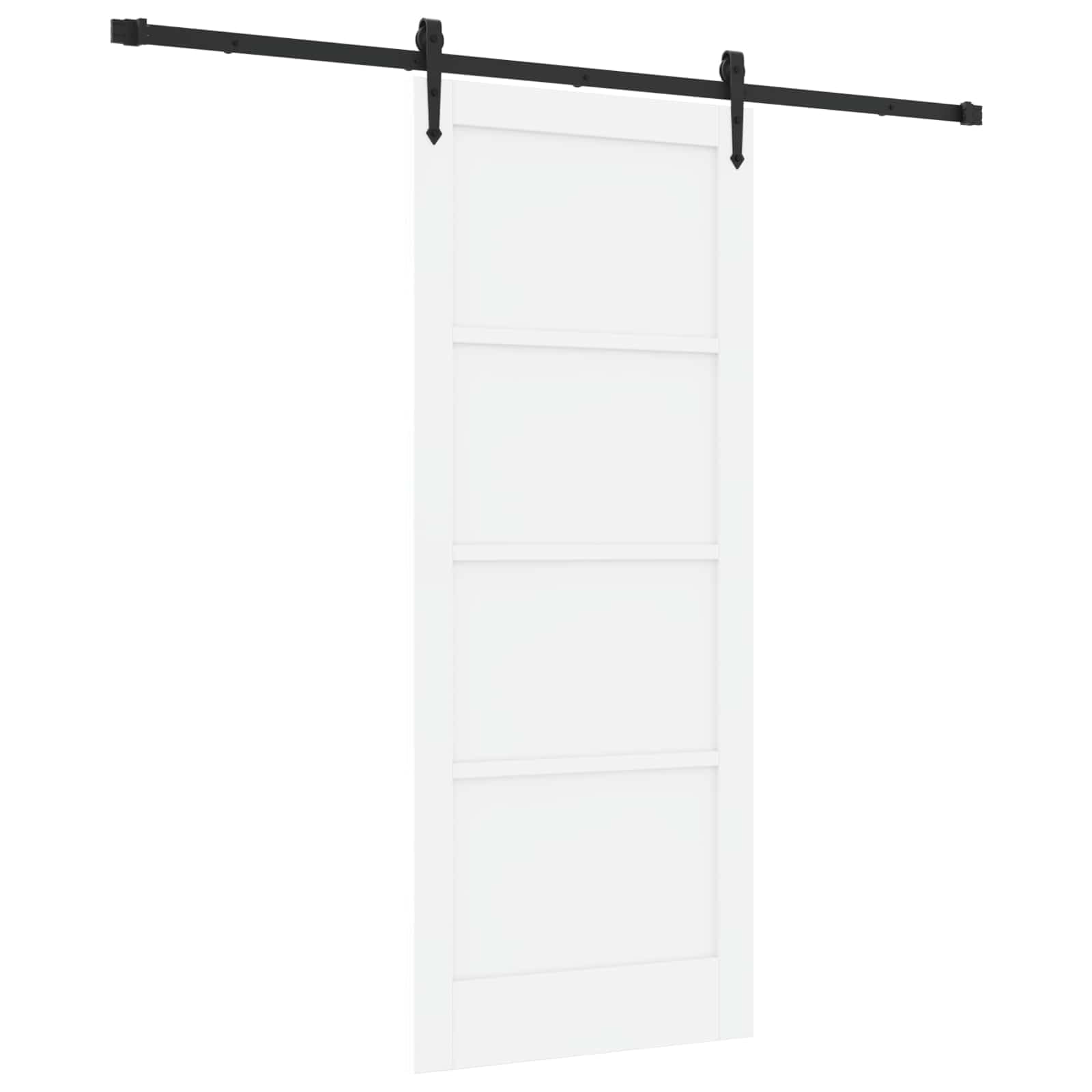 Porta scorrevole in legno di pino massiccio, 213,5 x 4 x 202 cm, colore