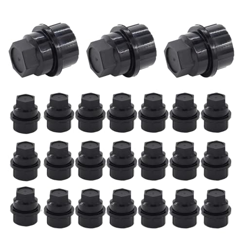 Image of SecosAutoparts 24pc Wheel Lug Nut Cap Covers, M27x2.0, Length 39.4mm, Fit for Chevy Fit for GMC Fit for Cadillac C1500 C2500 C3500# 15646250 Bolt Caps for Wheel Lug Nuts Full Size