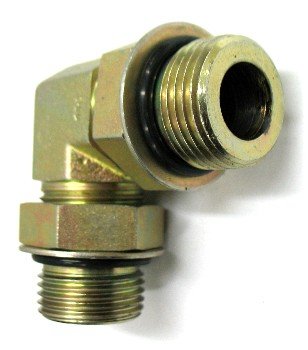 AF 6807-04-04-1/4 Male O-Ring Boss (7/16''-20 Threads) X 1/4 Male O-Ring Boss (7/16''-20 Threads) 90 Elbow