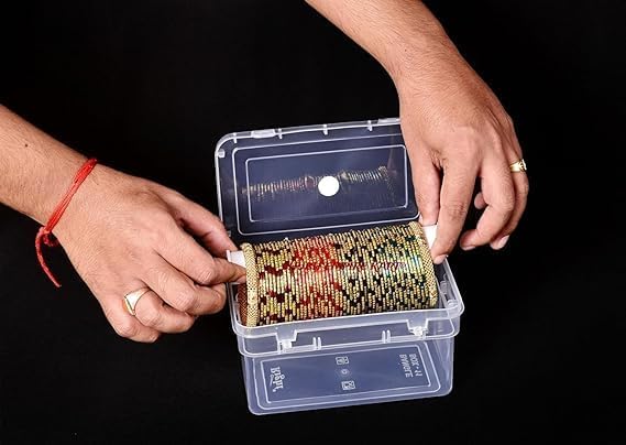 Ewings Plastic adjustable Rod Bangle Box Chudi Set Organizer Jewellery Storage Display Box for Bangles Chudi Bracelet Wrist Watch Hair Bands Scrunchies Accessories, Transparent (1) (B0CT3P1KS7) Amazon Price History, Amazon Price Tracker