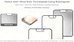 Titanium Cutting Board for Kitchen, Double Sided Pure Titanium & Wheat Straw PP Food Grade Metal Cutting Board, Non-Slip Durable Easy to Clean Large Cutting Board(15.16 x10.43in)