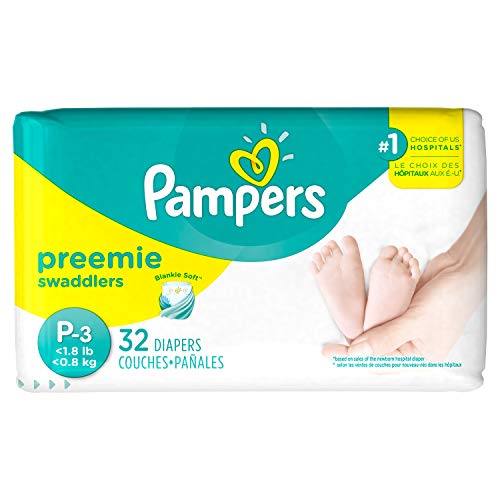 Image of Pampers Preemie Swaddlers Diapers P-3 32ct. Less Than 1.8 lbs.
