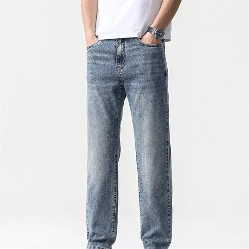 Men's Wide-Leg Jeans – Baggy Loose Straight Retro Blue Denim Pants, Streetwear Fashion Pockets3