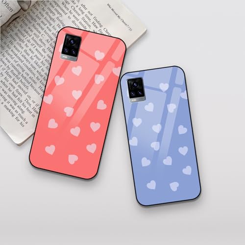 Image of COLORflow Back Cover Compatible with Vivo V20 | Heart Celestial Color Customized | Shockproof TPU Bumper with Camera Protection Back Cover Compatible with Vivo V20