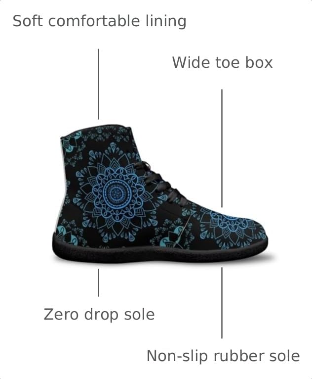 Image of Binienty Zero Drop Sole Barefoot Men's Women's PU Leather Flat Minimalist Barefoot Sneakers Athletic Shoes Waterproof
