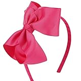 MEEDEE Fuchsia Grosgrain Bow Headband for Girls Toddler Children Party Dress Decoration Cosplay Costume - 1 PCs