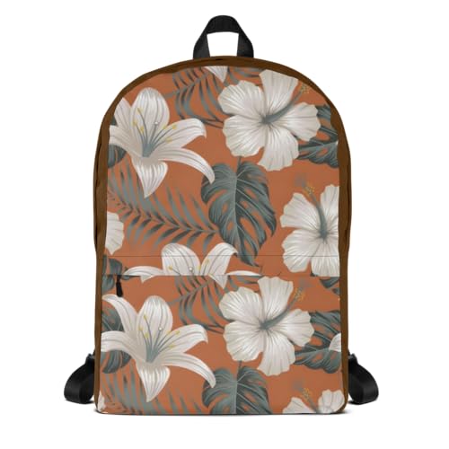 Sac à dos fleurs polynésiennes pour transporter les cours et bagages