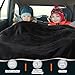 Glooglitter 1 Pcs 12v Washable Heated Car Blanket 3 Heat Levels Winter Electric Blanket 40 x60 Adjustable Plush Heat Throw Plug in Cigarette Lighter Socket with Storage Bag for Cold Weather (Black)