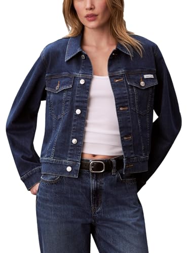 Calvin Klein Womens Classic Denim Trucker Jacket