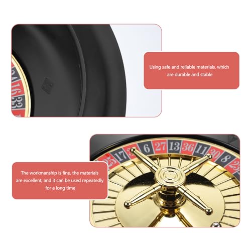 Cabilock 2st Russisches Roulette Europäisches Party- Roulette-tische Rad Glücksspiel- Rouletterad Aus Holz Pokerrad Rotieren Plastik Haushalt Pokertisch