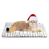 Petace Selbstheizende Decke Katze, Heizdecke für Katzen und Hunde,Haustier Wärmekissen für Innen- und Außenbereich, Anti-Slip selbstwärmende Heizmatte thermische Decke, 60×45 cm