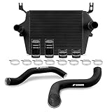 Mishimoto MMINT-F2D-99KBKBK Ford 7.3L Powerstroke Intercooler Kit, 1999-2003 Black Intercooler with Wrinkle-Black Pipes