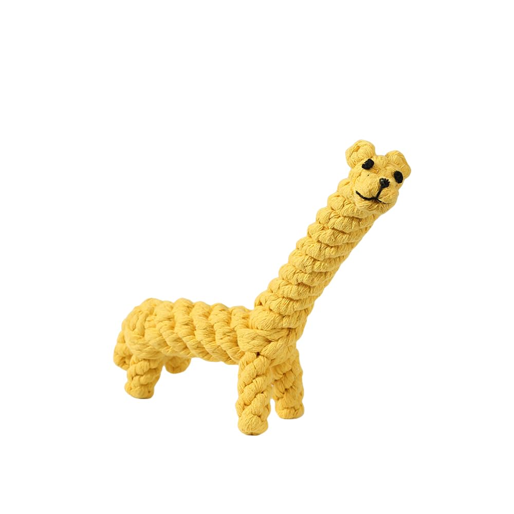Tyasoleil Cuerda para masticar con forma de jirafa, juguete para mascotas, juguete para masticar para cachorros, cuerda para masticar resistente a la dentición para perros, suministros de cuerda para