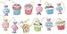 Package of Cute Mini Resin Candy and Cake Ornaments for Tree Trim, Package Tie Ons, or Craft Projects