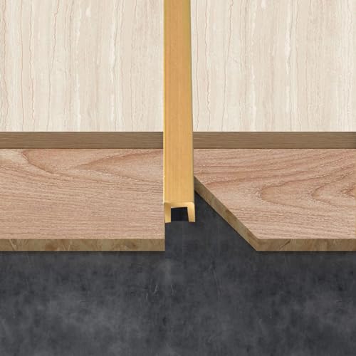 Tira de Umbral Tira de Moldura para Borde de Transición de Piso de Latón Macizo, Tiras de Unión para Cubrir Espacios en Paredes o Pisos, Barra de Moldura de Borde Impermeable para Hogar/Hotel(W 0.8 c