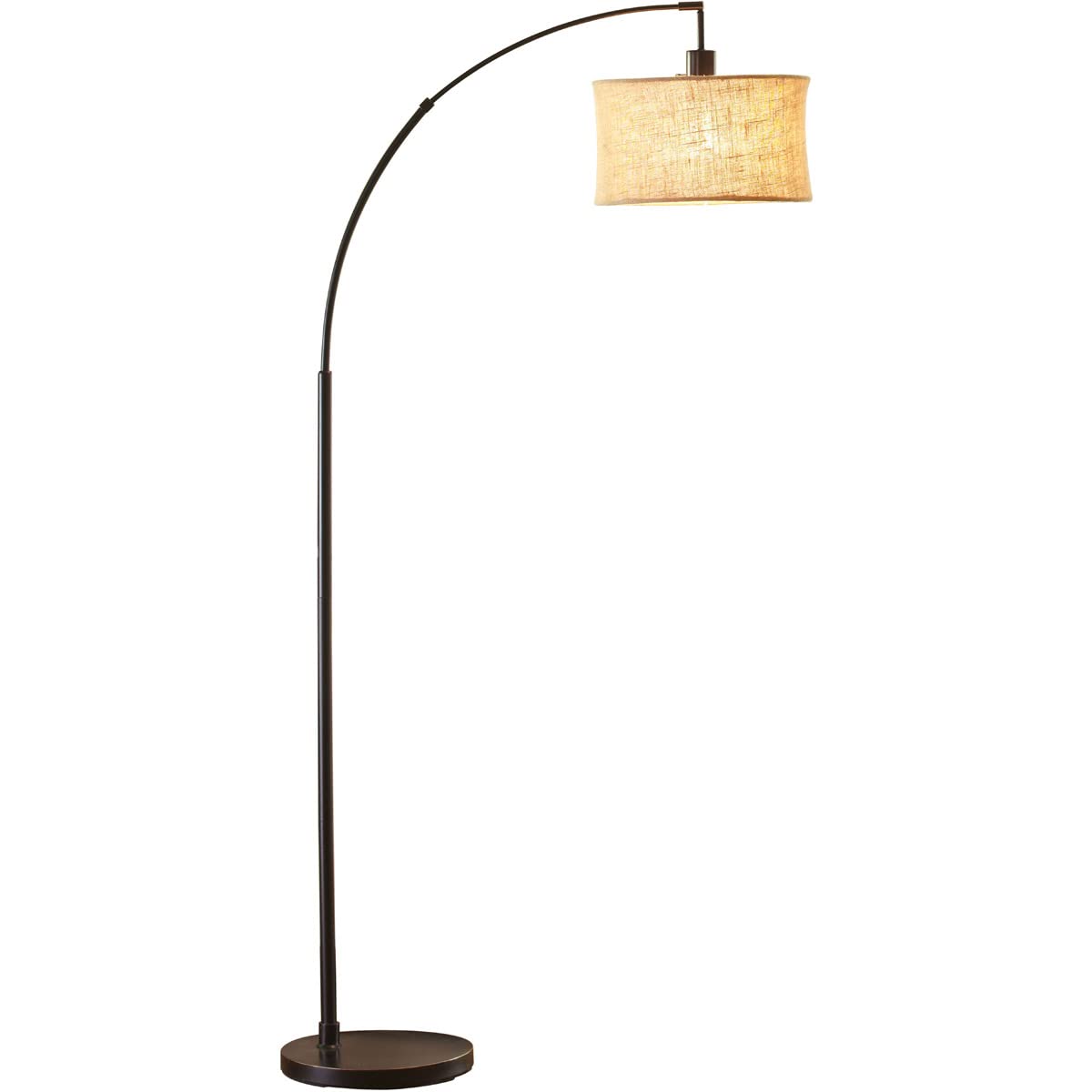 Adesso SL3993-26 Burlap Arc Lamp, Antique Bronze