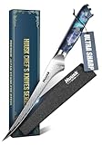 Huusk Fillet Knife for Fish & Meat 7' - Stainless Boning Knife for Meat Cutting & Processing with Sheath, Flexible Fish Filleting Knives for Salmon, Ultra Sharp Deboning Knives, Men's Christmas Gifts