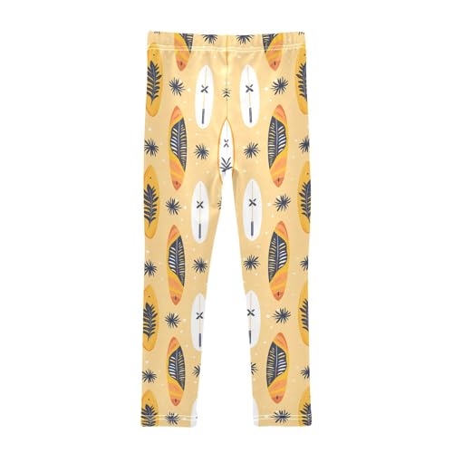 Cute Surfboard Girls Leggings Soft Stretch Workout Yoga Dance Pants for Kids Casual Tights2
