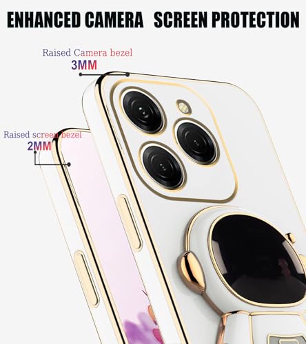 Coque de téléphone Funda fine Tecno Spark 20 Pro plaquée blanc - 3