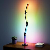 Electight RGB Schreibtischlampe LED Dimmbar, 82cm 800 Lumen Faltbar Tischlampe mit Fernbedienung und App, 16 Millionen Farben, 99 Szenenmodi, Musik Synchronisieren &Timing, für Lektüre Büro Spiel