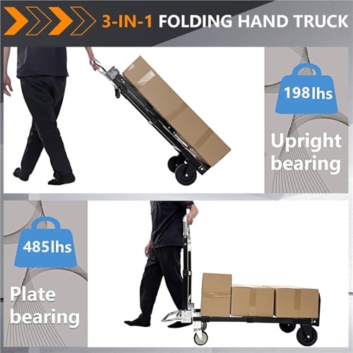 Carrito Plegable de Mano con Ruedas 111x41.5x92 cm miniatura 5