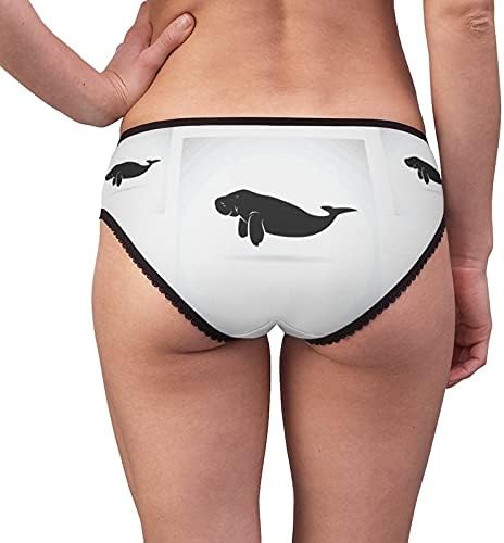 Dugong Design Panties, Dugong Design Underwear, Briefs, Cotton Briefs, Funny Underwear, Panties For Women