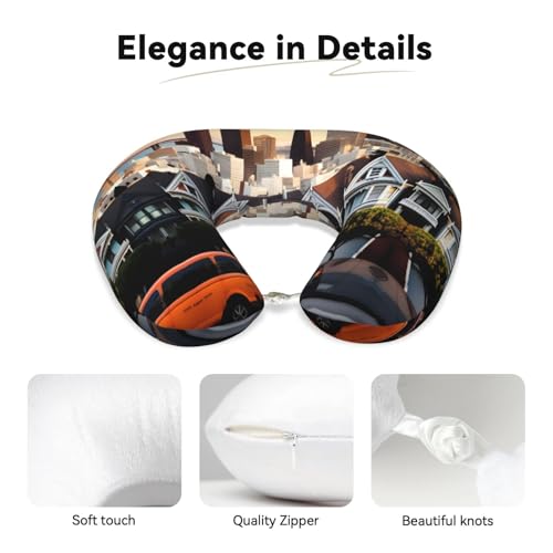 Almohada de viaje de espuma viscoelástica portátil miniatura 4