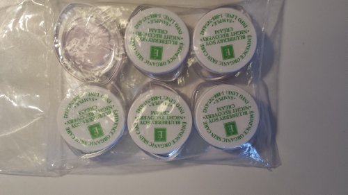 Eminence Blueberry Soy Night Recovery Cream Sample Set of Six Travel Size 100% Fresh Organic