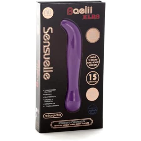 Novel Creations Sensuelle Bobbii  XLR8 Turbo Flexi 15 Function Rechargable Vibrator Electric Blue