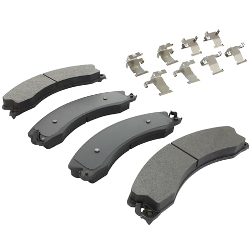 Image of QUALITY-BUILT Front Ceramic Brake Pads, Premium 1001-1411C, Compatible with 2009-2020 Chevrolet /GMC (Express 3500,Express 4500,Savana 3500,Savana 4500,Sierra 2500 HD,Sierra 3500 HD,Silverado 2500)