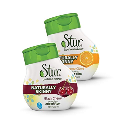 Stur Liquid Water Enhancer | Skinny Variety Pack | Sweetened with Stevia | High in Vitamin C & Antioxidants | Sugar Free | Daily Hydration & Workout Recovery | Zero Calories | Keto | Vegan (4 Pack)