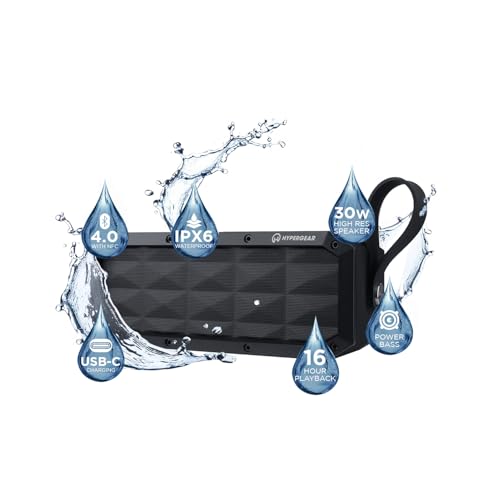 HyperGear BeastXL Bluetooth Speaker - 30W IPX6 Portable Speaker Bluetooth,