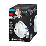 3M Hand Sanding and Power Tool Respirator 8822, FFP2, Clamshell Design with Valve, White, 10/PK - Image 9