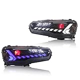 PrismBeam Headlights for 2008-2018 Replacement for Mitsubishi Lancer & Evo X – Upgraded with Running Lights, Turn Signals, High and Low Beams