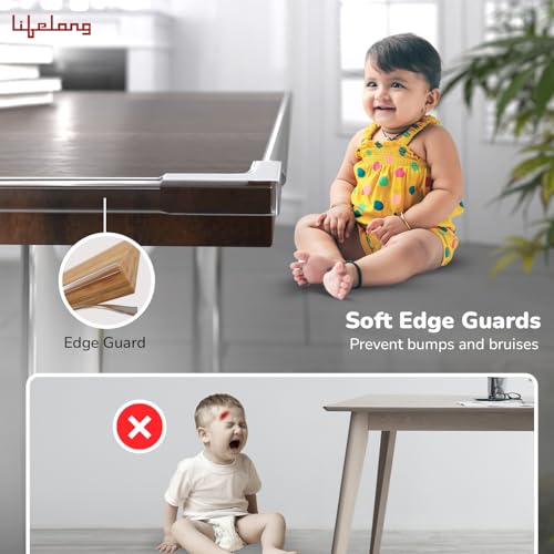 Image of Lifelong Cuppy Baby Safety & Protection Kit 4 in 1 | 12 Small 3 Pin, 3 Large 3 Pin, 6 Two Pin Guards, 12 Safety Belts | Drawer & Child Lock for Cupboard, Baby Proofing, Kids Safety, Switch Board Cover (LLCSK02)