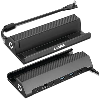 Legion Go USB-C Hub Dock لـ Legion Go 6 في 1 Dock، توسيع المنفذ، الشحن، الفيديو، دعم Ethernet